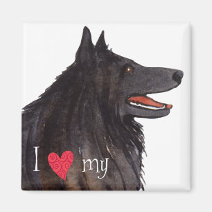 Imã Eu Amo meu Sheepdog Belga