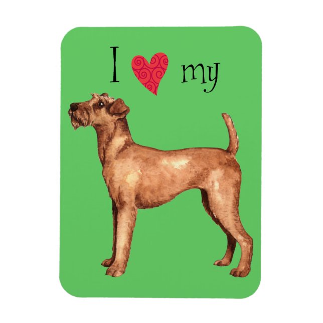 Ímã Eu amo meu Terrier irlandês (Vertical)