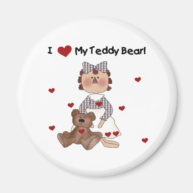 Imã Eu Amo Meu Urso De Teddy (Frente)