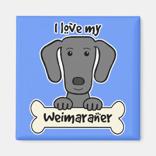 Imã Eu amo meu Weimaraner