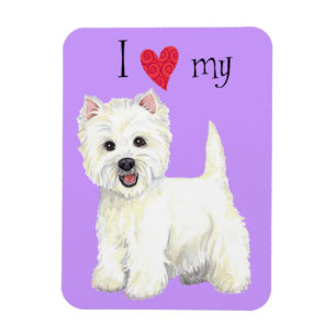 Ímã Eu amo meu Westie