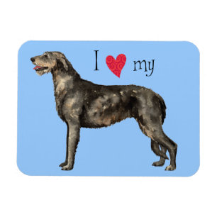 Ímã Eu amo meu Wolfhound irlandês