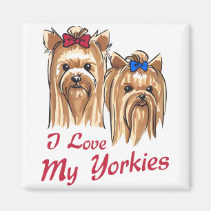 Imã Eu amo meu Yorkies