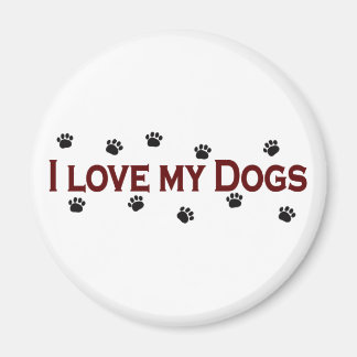 Imã Eu Amo Meus Cães