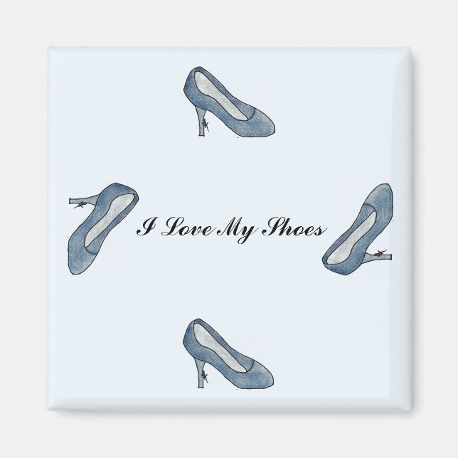 Imã Eu Amo Meus Calçados (Frente)