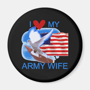 Imã Eu amo meus Camisetas e presentes da esposa do exé