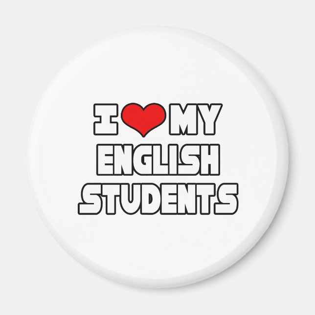 Imã Eu Amo Meus Estudantes De Inglês (Frente)