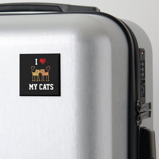 Imã Eu Amo Meus Gatos (In Situ (Luggage))