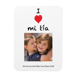 Ímã Eu Amo Mi Tia Fotografia Magnet Keepsasasakossekos