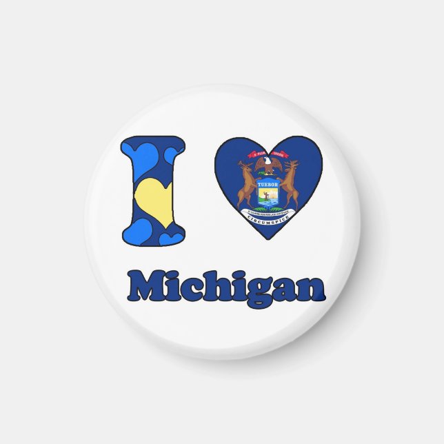 Imã Eu amo Michigan (Frente)