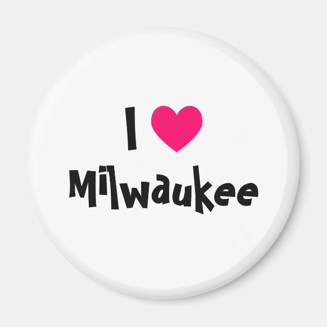 Imã Eu Amo Milwaukee (Frente)