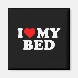 Imã Eu Amo Minha Cama - Coração Vermelho