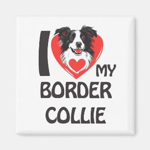 Imã Eu Amo Minha Collie Fronteira - Cachorro Gelado E
