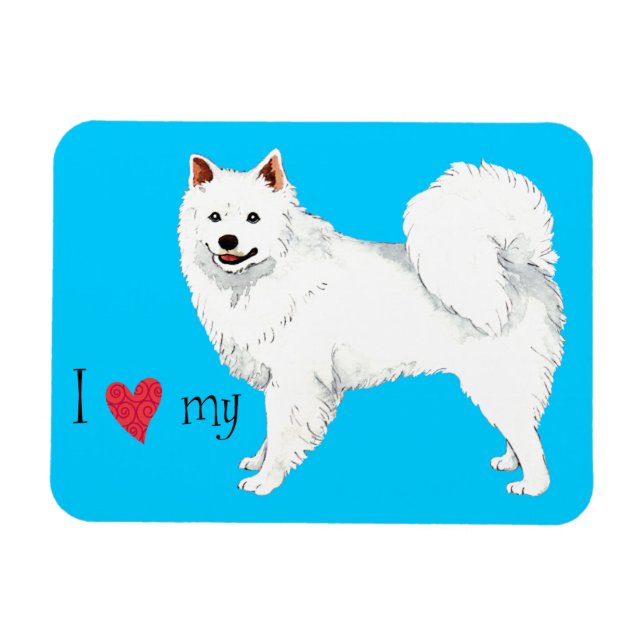 Ímã Eu amo minha Eskie (Horizontal)