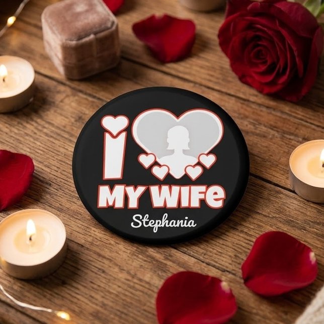 Imã Eu Amo Minha Esposa Personalizado – Adicionar Nome (Criador carregado)