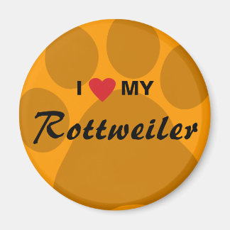Imã Eu amo minha impressão rottweiler