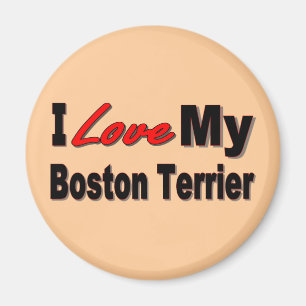 Imã Eu amo minha mercadoria de Boston Terrier