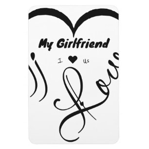 Ímã Eu Amo Minha Namorada - Eu ♥ Nós