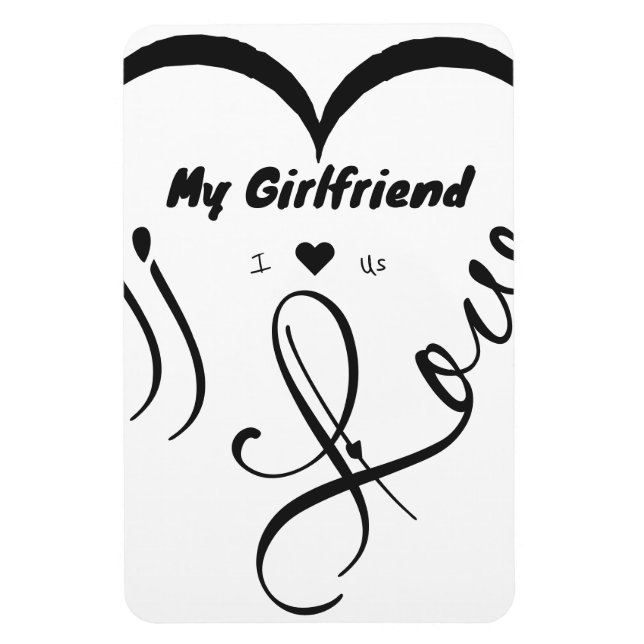 Ímã Eu Amo Minha Namorada - Eu ♥ Nós (Vertical)