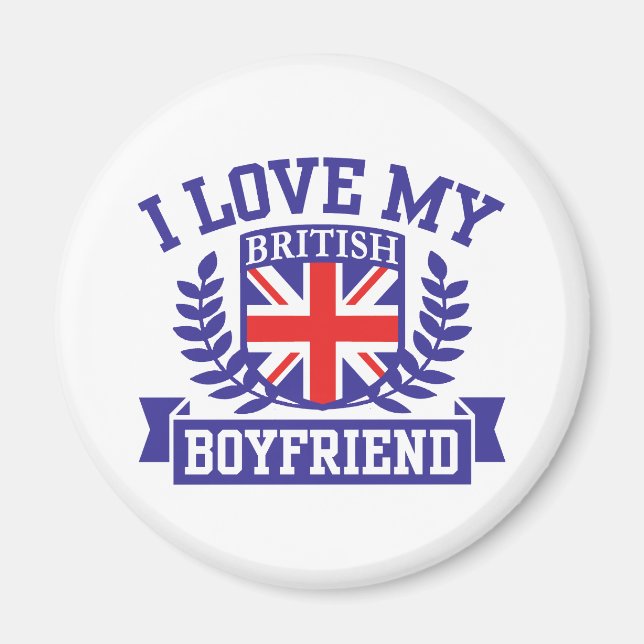 Imã Eu Amo Minha Namorado Britânica (Frente)