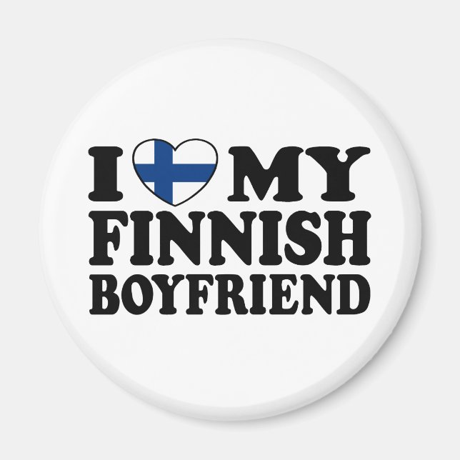 Imã Eu Amo Minha Namorado finlandesa (Frente)