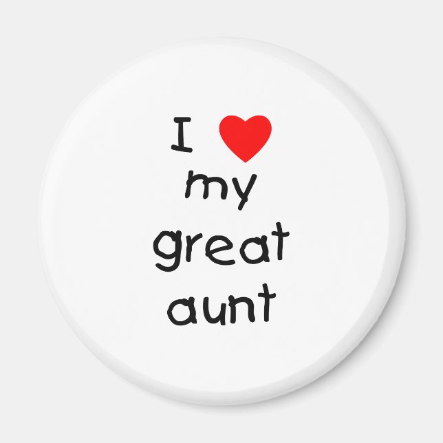 Imã Eu Amo Minha Tia Excelente (Frente)