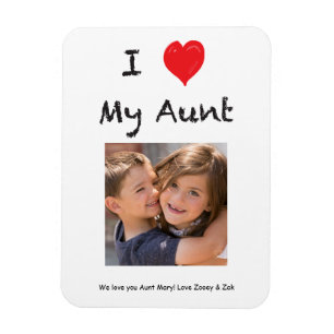 Ímã Eu Amo Minha Tia Fotografia Magnet Keepsasasakosse