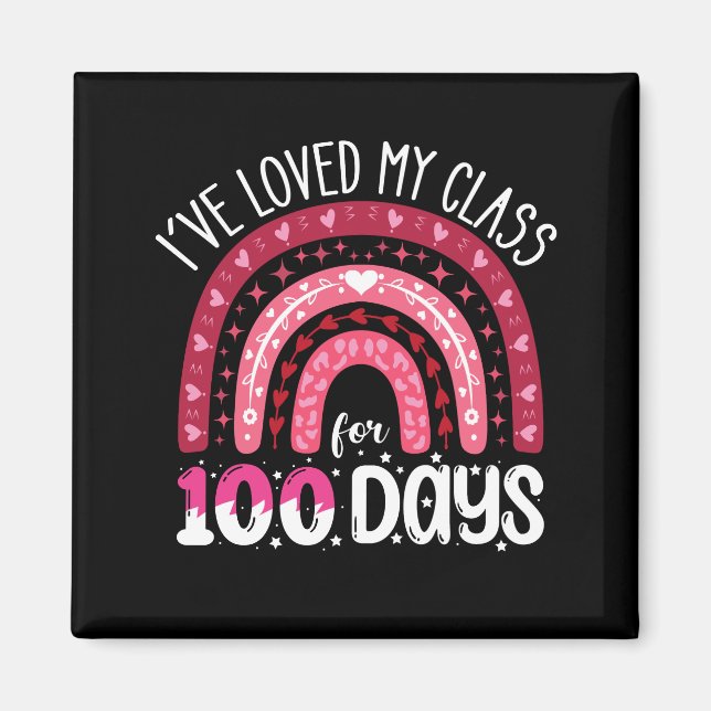 Imã Eu Amo Minha Turma Há 100 Dias de Aula (Frente)