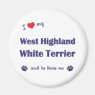 Imã Eu amo minhas montanhas Terrier branco ocidentais