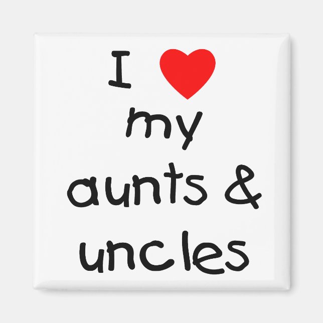 Imã Eu Amo Minhas Tias E Tios (Frente)