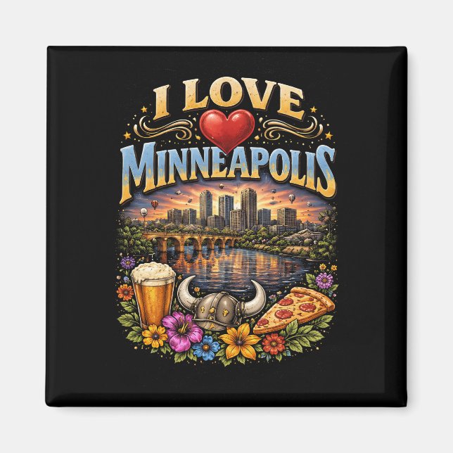 Imã Eu Amo Minneapolis (Frente)