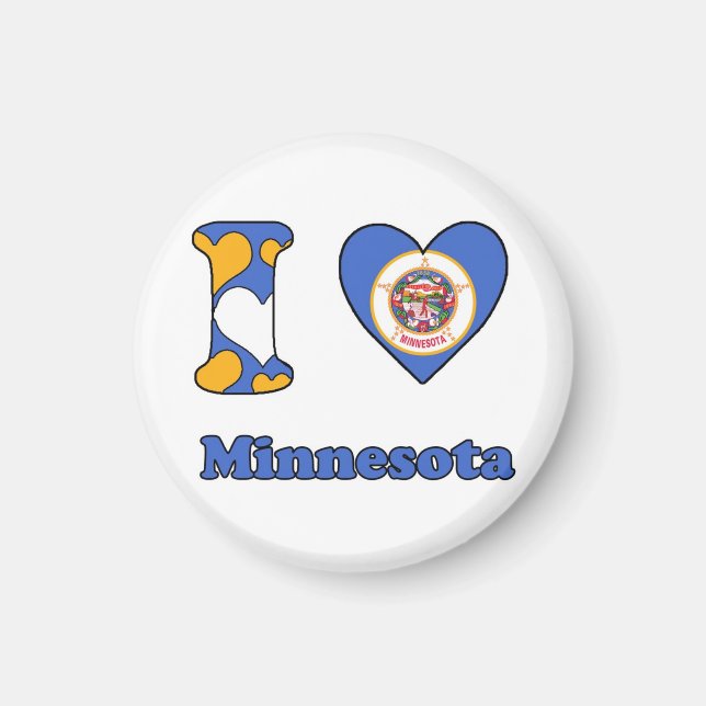 Imã Eu amo Minnesota (Frente)