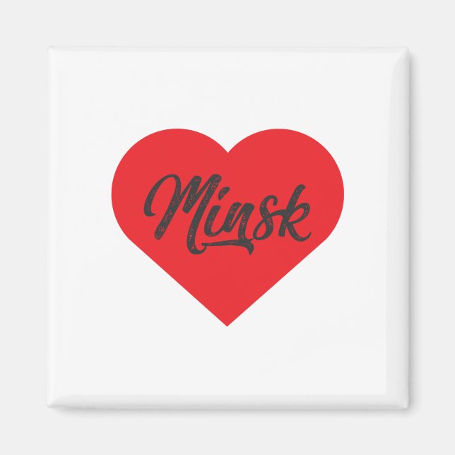 Imã Eu Amo Minsk - Bielorrússia (Frente)