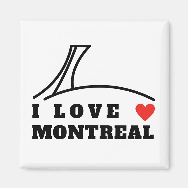Imã Eu Amo Montreal (Frente)