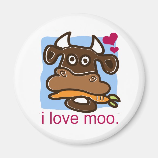 Imã Eu Amo Moo (Frente)