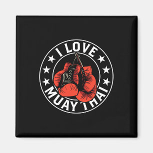 Imã Eu Amo Muay Thai Artes Marciais Boxeador Hobby