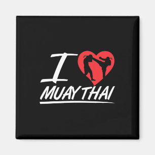 Imã Eu Amo Muay Thai Lutador Hobby Boxe Artes Marciais