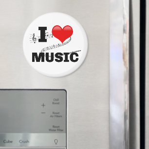 Imã Eu Amo Música, design popular