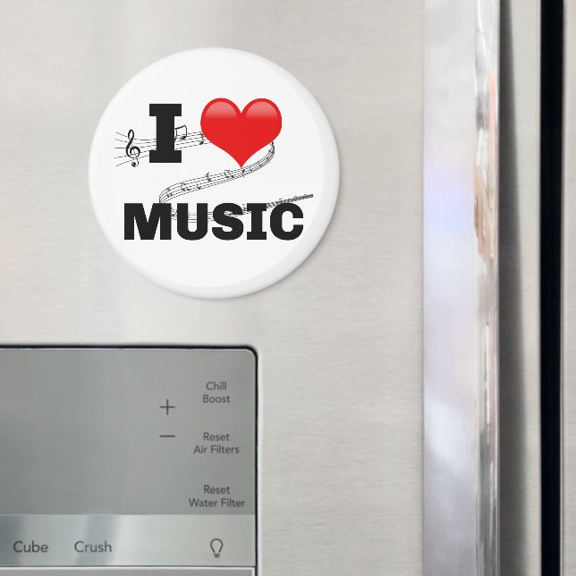Imã Eu Amo Música, design popular (In Situ (Fridge))