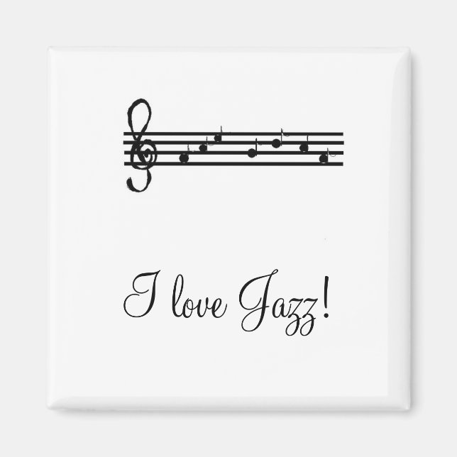 Imã Eu amo música Jazz (Frente)