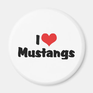 Imã Eu Amo Mustangs Coração - Amante de Cavalos