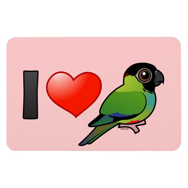Ímã Eu Amo Nanday Conures (Horizontal)