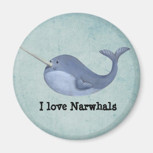 Imã Eu amo Narwhals