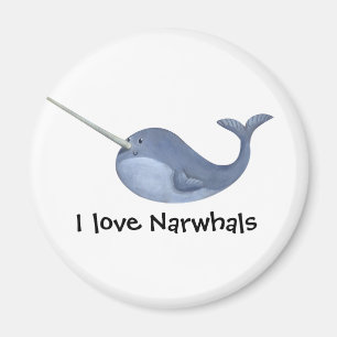 Imã Eu amo Narwhals