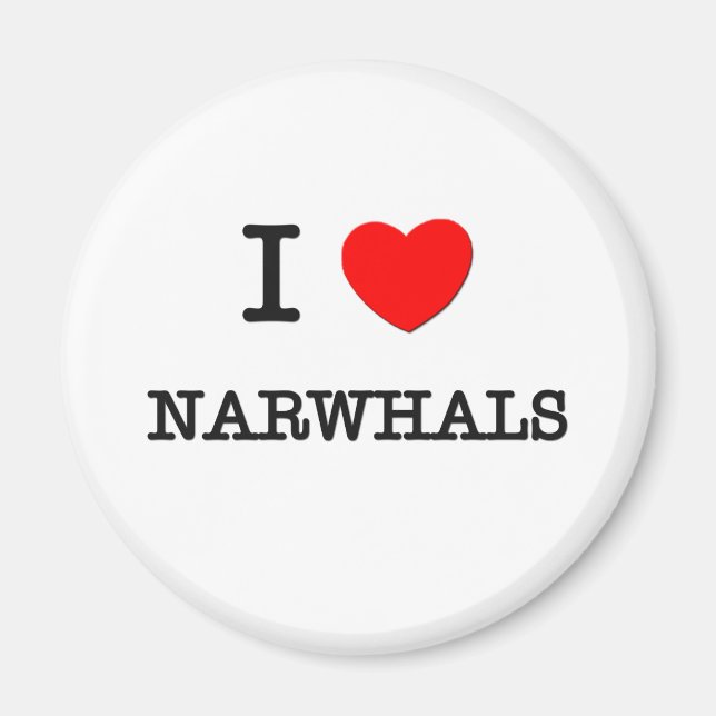 Imã Eu Amo NARWHALS (Frente)