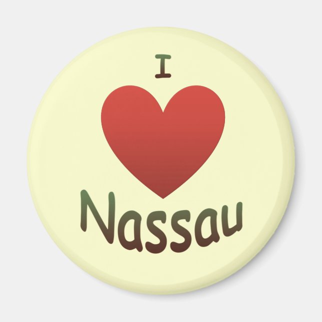 Imã Eu Amo Nassau (Frente)