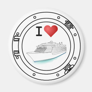 Imã Eu amo navios de cruzeiros