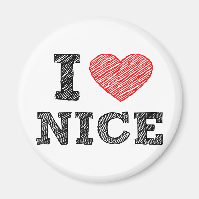 Imã Eu amo Nice (Frente)