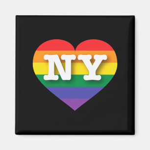 Imã Eu Amo Nova York Coração Arco-íris _1