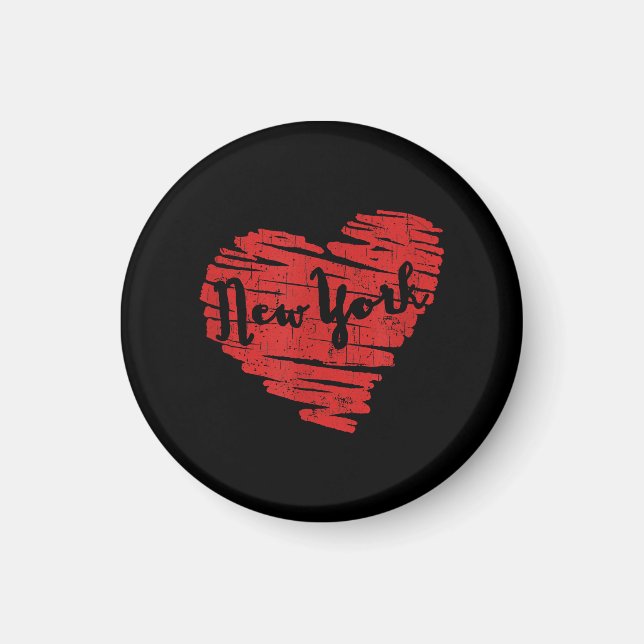 Imã Eu Amo Nova York Coração NY (Frente)
